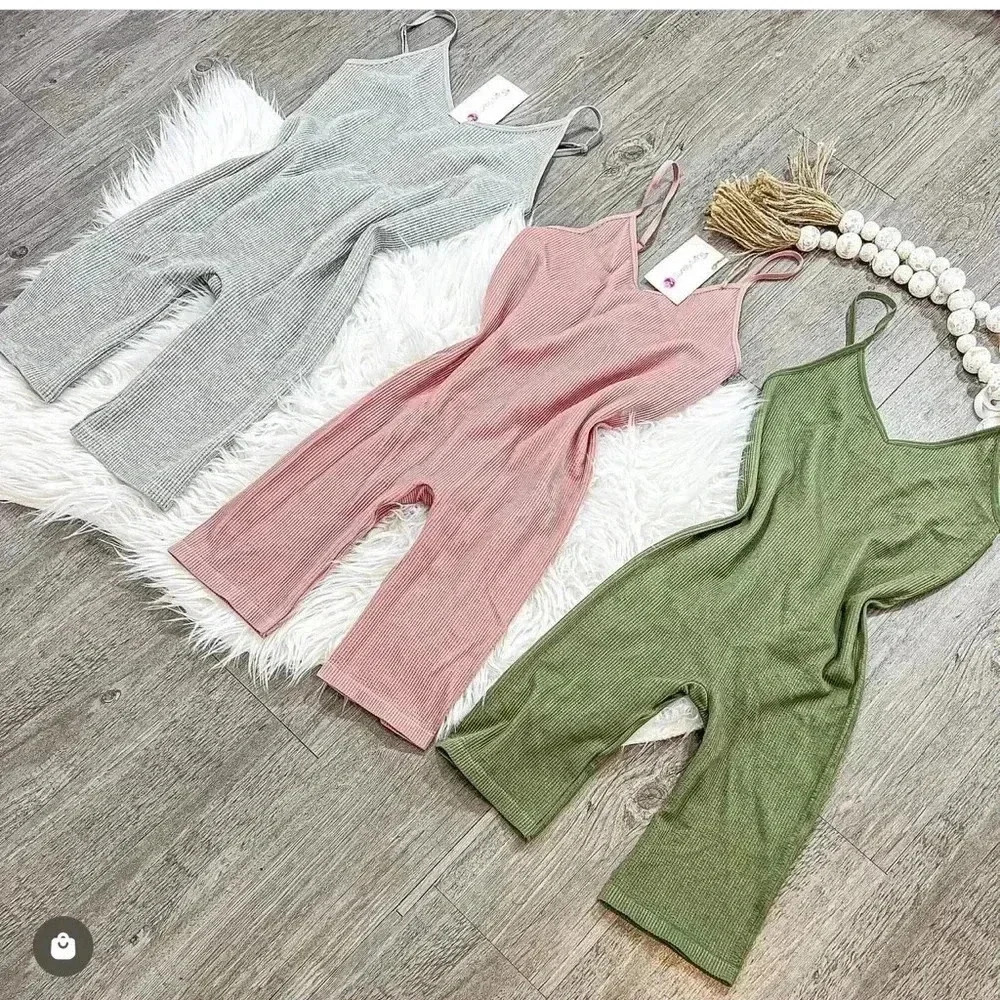 38. Seamless Fitted Ribbed Romper